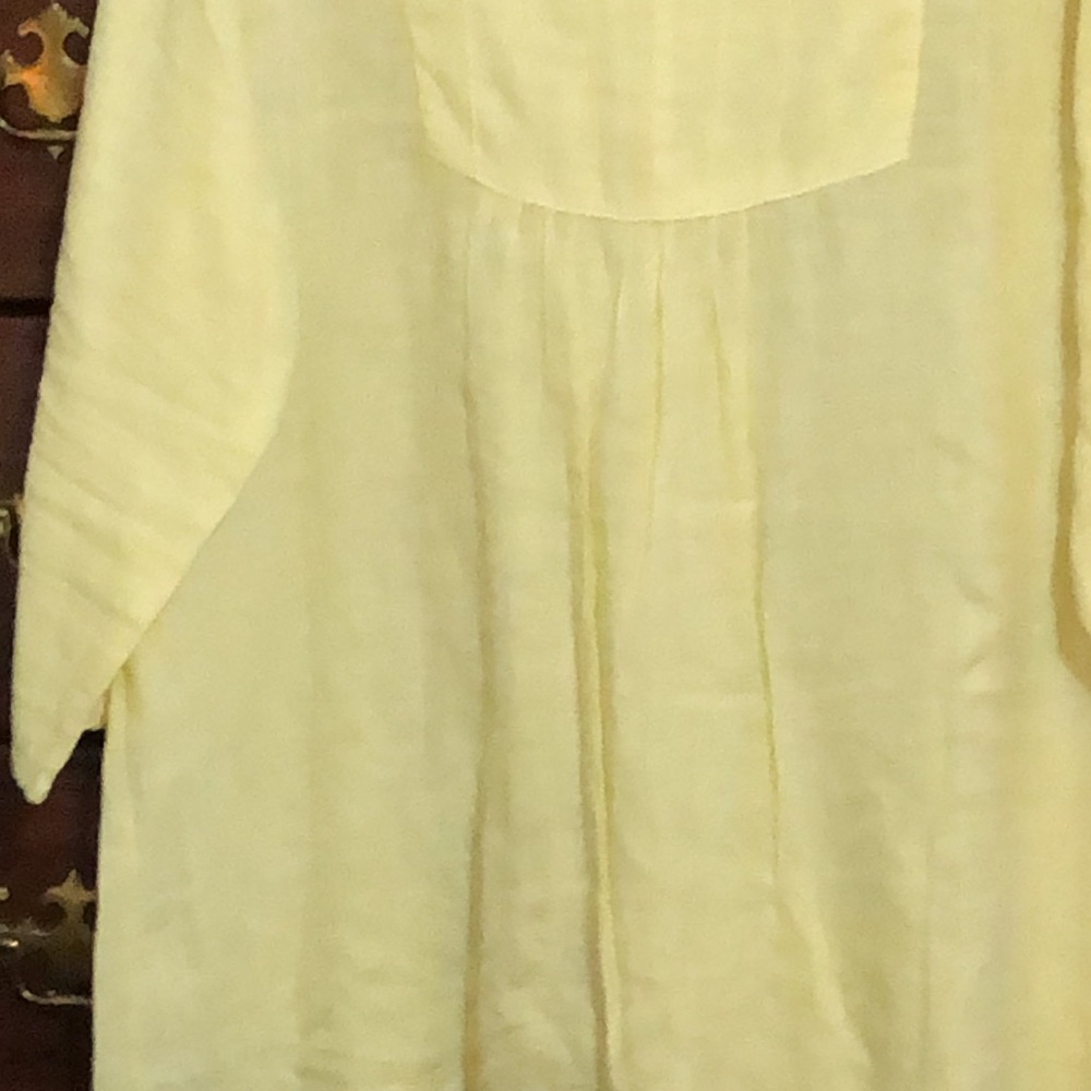 NEW MARKDOWN—Match Point USA Yellow Linen Top - Picture 3 of 5